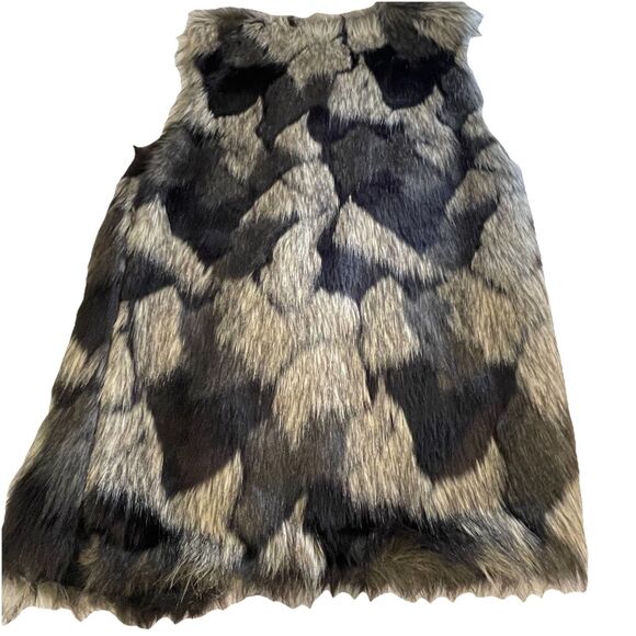 BCBG Faux Fur Women’s Vest Multicolor Old Money- M - Picture 3 of 11